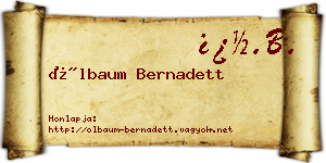 Ölbaum Bernadett névjegykártya